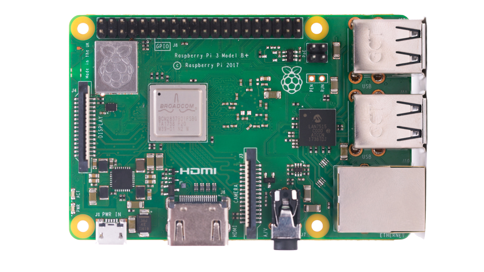 Raspberry pi 3 b v 1.2. Raspberry pi 3 model b+. плата raspberry pi 3 b+. микрокомпьютер raspberry pi pi 3 b+. одноплатный компьютер raspberry pi 3 model b+.